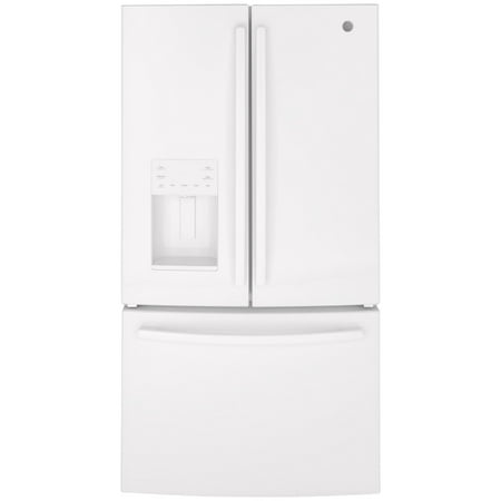 GE - 25.6 Cu. Ft. French Door Refrigerator - High gloss white