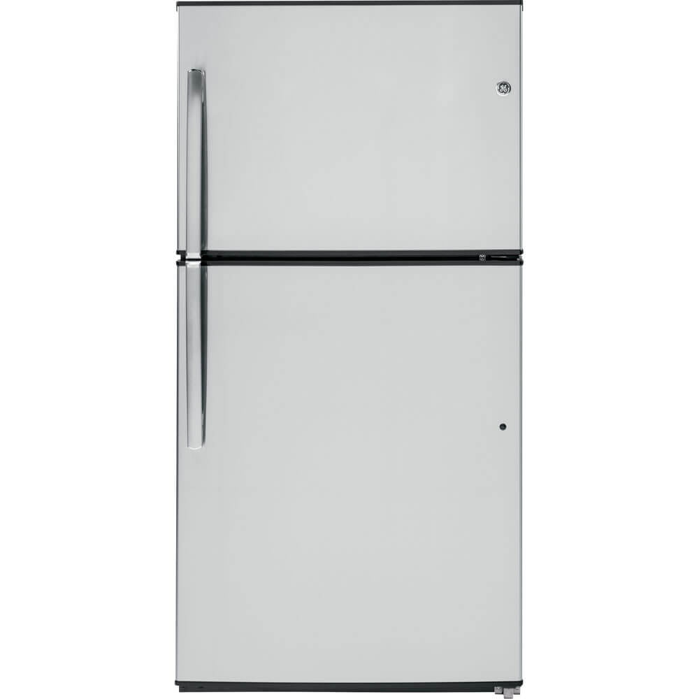Ge Gie21g 33" Wide 21.2 Cu. Ft. Energy Star Rated Top Mount Refrigerator - Stainless Steel