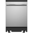 thumbnail image 1 of Ge Gpt225ssl 24" Wide 12 Place Setting Portable Top Control Dishwasher - Stainless Steel, 1 of 4