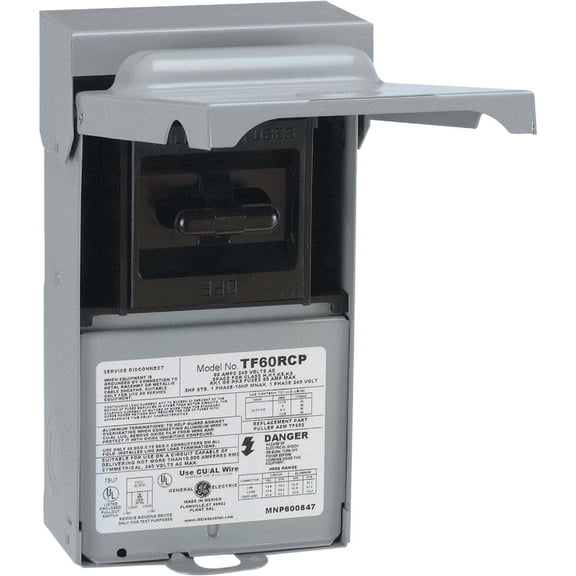 GE Industrial Fused Air Conditioner Disconnect U065F1P - 60A 240V AC Disconnect Fuse