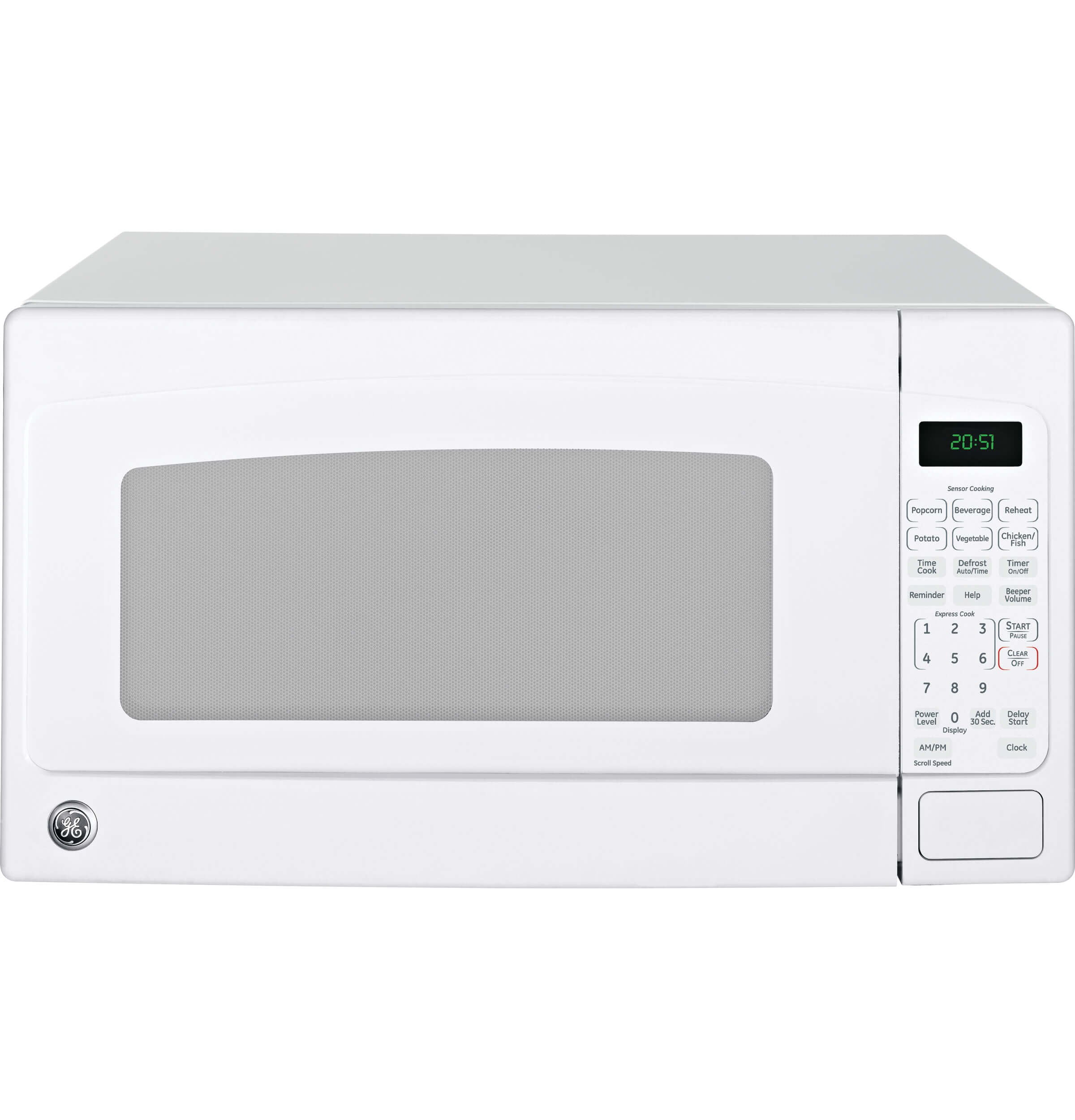 Ge Jes2051 2 Cubic Foot Countertop Microwave Oven White
