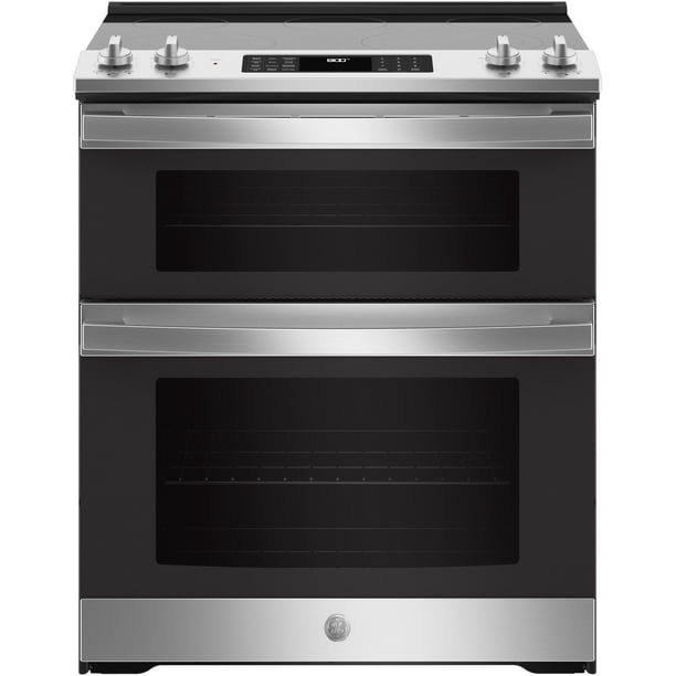 Ge Jss86sp 30" Wide 6.6 Cu. Ft. Slide In Electric Double Oven Range