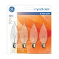 thumbnail image 1 of Ge Lighting 76237 40 Watt Clear Bent Tip Light Bulb 4 Count, 1 of 3