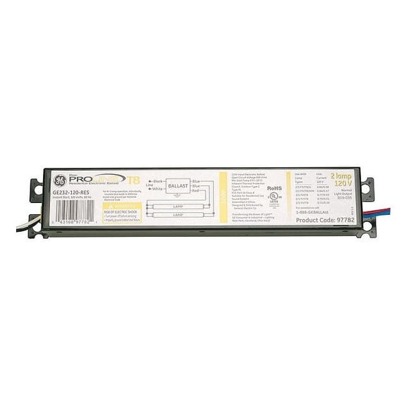 GE LIGHTING 48 Watts, 2 Lamps, Electronic Ballast GE-232-MAX347-L