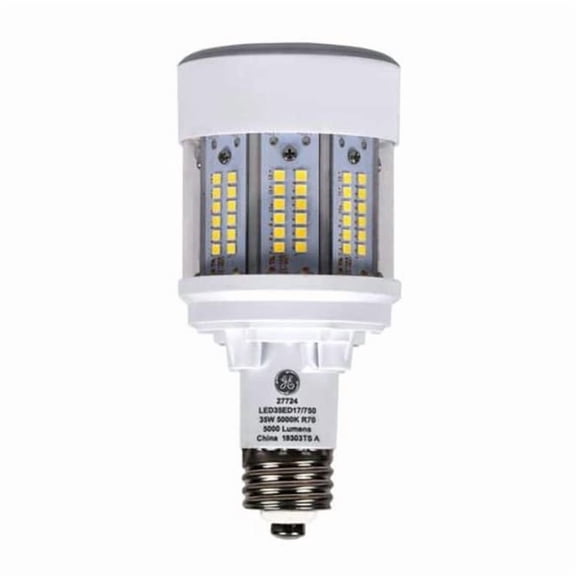 GE 27732 Omni-Directional LED LED21ED17/750, Ballast Bypass Type B, 5000K Daylight, 21 watt 3000 Lumens, LED Corncob HID replacement