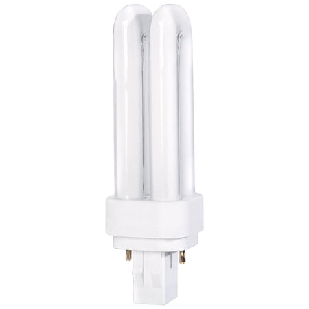 GE 97589 13 Watt T4 Quad Tube CFL 4100K 82 CRI Bipin (GX23-2) Plug-In Base Bulb (F13DBX/841/ECO)