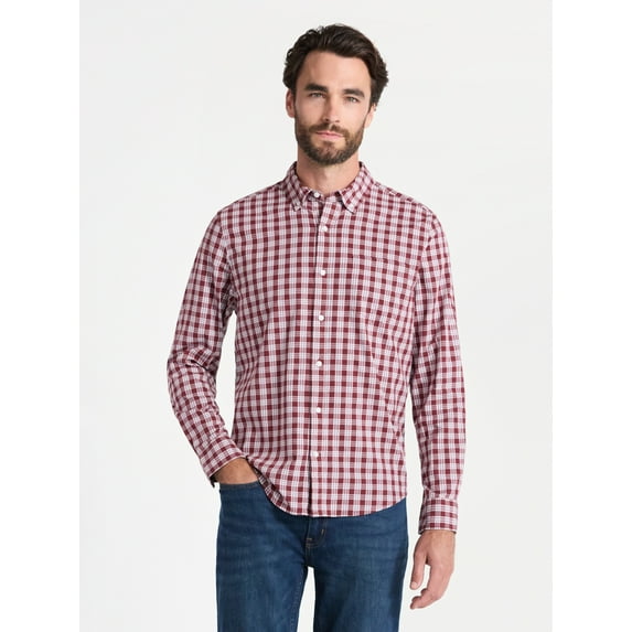 George Men's Poplin Shirt with Long Sleeves, Sizes S-3XL