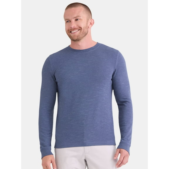 George Men's and Big Men's Slub Texture Thermal Shirt with Long Sleeves, Sizes XS-3XL