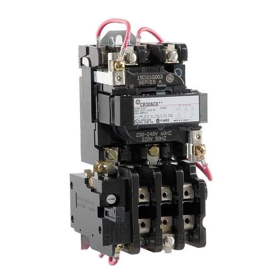 Ge Magnetic Motor Starter, Non-Reversing, 480V AC, 3 P CR306C004
