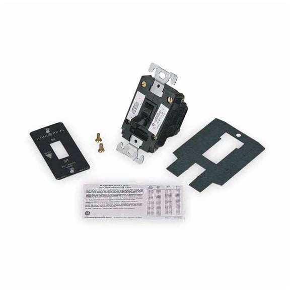 Ge Toggle Manual Motor Starter, Enclosure NEMA Rating No Enclosure, 16 Amps AC