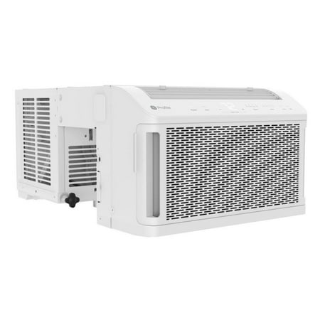 GE Profile Window 6,100 BTU Smart Ultra Quiet ClearView Air Conditioner with EZ Mount, Cools 250 Square Feet and Built-In Wi-Fi Enabled for Small Rooms (White)