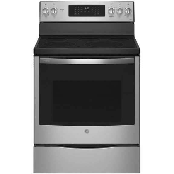 Ge Profile Pb900 30" Wide 6.2 Cu. Ft. Free Standing Fingerprint Resistant Electric Range -