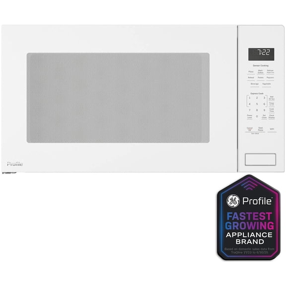 Ge Profile Pcwk22u1w 25" Wide 2.2 Cu. Ft. 1100 Watt Built In Microwave - White