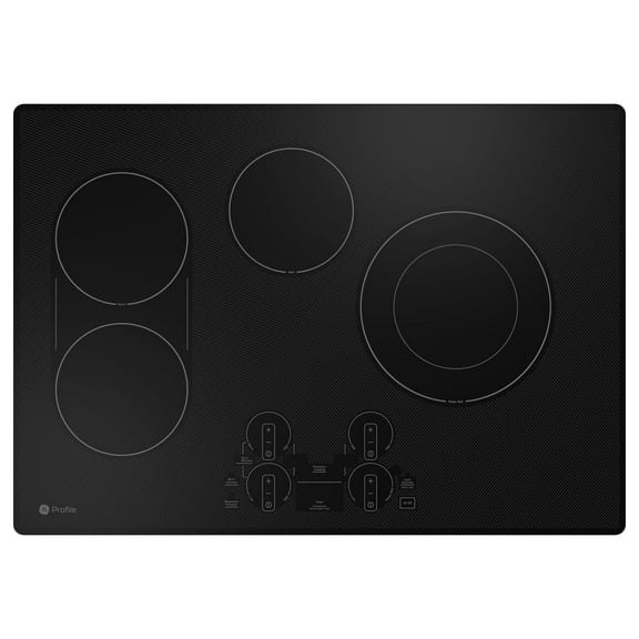 30 Inch Electric Smart Cooktop with 4 Elements, Smooth Glass Surface, SyncBurners, Dual Ring Elements, Wi-Fi, Guided Cooking, Touch Controls, Power Boil