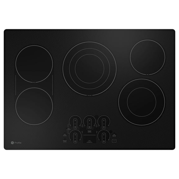 Ge Profile Pep9030 30" Wide 5 Burner Electric Cooktop - Black