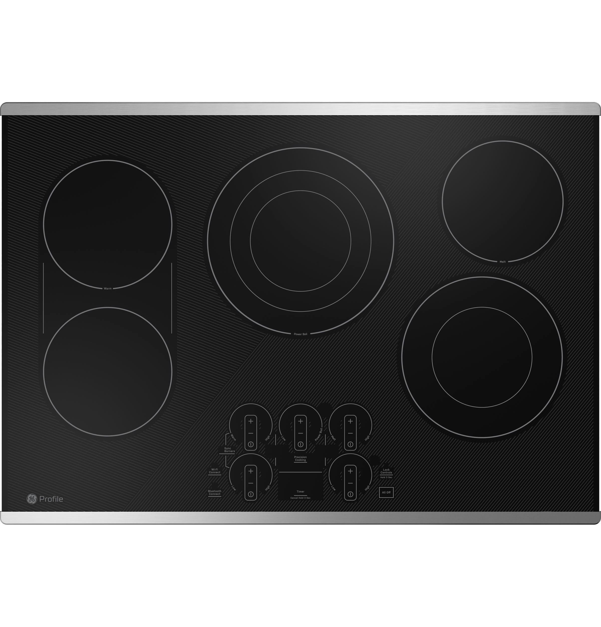 30-Inch Black Ceramic Electric Cooktop with 5 Burners