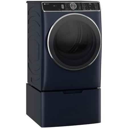 GE Profile - 7.8 Cu. Ft. Stackable Smart Electric Dryer with Steam and Sanitize Cycle - Sapphire Blue