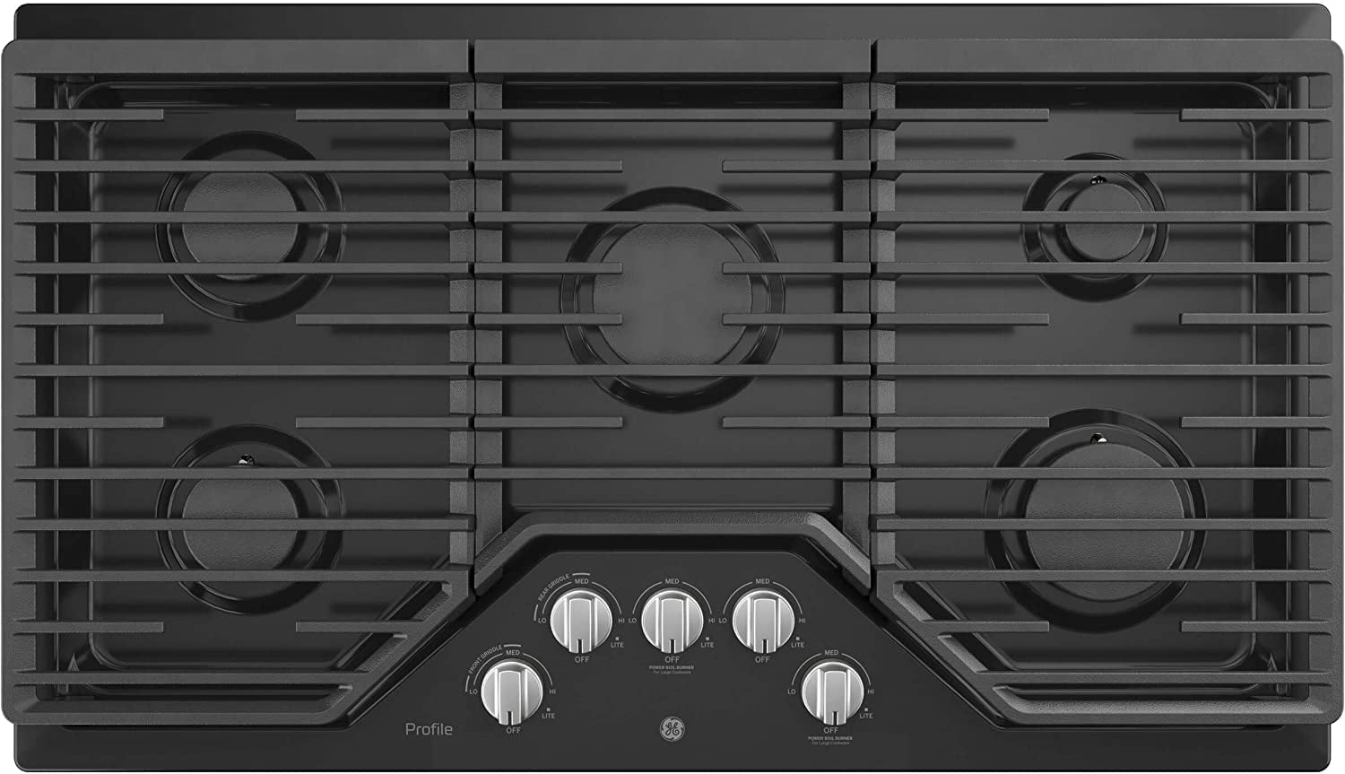GE PGP7036DLBB 36 Inch Built-In Gas Cooktop with Sealed Burners