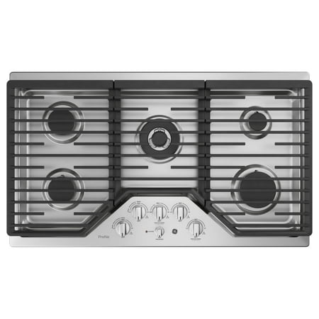 GE Profile - 36" Built-In Gas Cooktop - Stainless steel