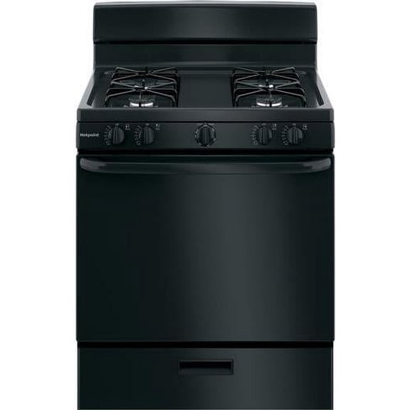 Ge Rgbs300dm Hotpoint 30" Wide 4.8 Cu. Ft. Free Standing Gas Range - Black