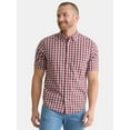 thumbnail image 1 of George Men's & Big Men's Button-Up Poplin Shirt with Short Sleeves, Sizes S-3XL, 1 of 5