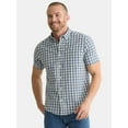 thumbnail image 1 of George Men's & Big Men's Button-Up Poplin Shirt with Short Sleeves, Sizes S-3XL, 1 of 5