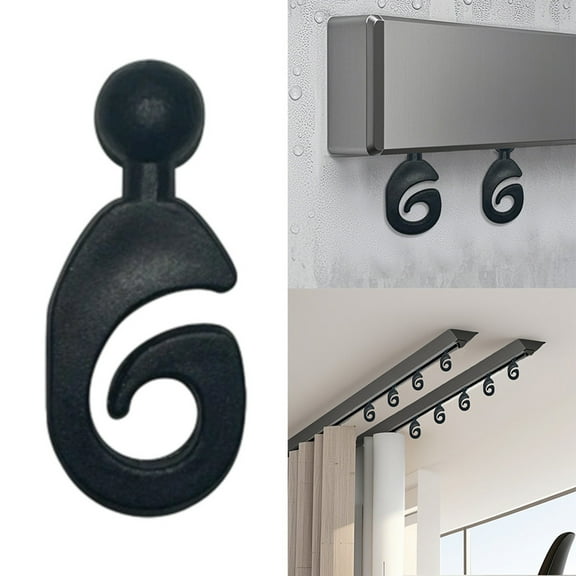 GeBuSn 50PCS Plastic Hooks For Netting And Gazebo Curtains Smooth Gliding Rustproof Multipurpose Use (A 3.5cm)