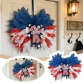 thumbnail image 1 of GeBuSn Anniversary Wreath For Front Door Elegant Floral Arrangement With Greenery And Faux Decorative Hanging Welcome Sign (45X45cm), 1 of 8