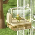 thumbnail image 1 of GeBuSn Automatic Bird Baths For Cage – Indoor Bath With Bird Cage Accessory For Pet Birds Conure Budgies Lovebird (Coffee), 1 of 5
