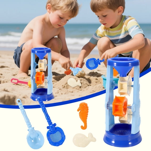 GeBuSn Beach Bucket Playing In The Water And Digging Sand Combination Marine Life Cartoon Shape (A 33x16x15cm)