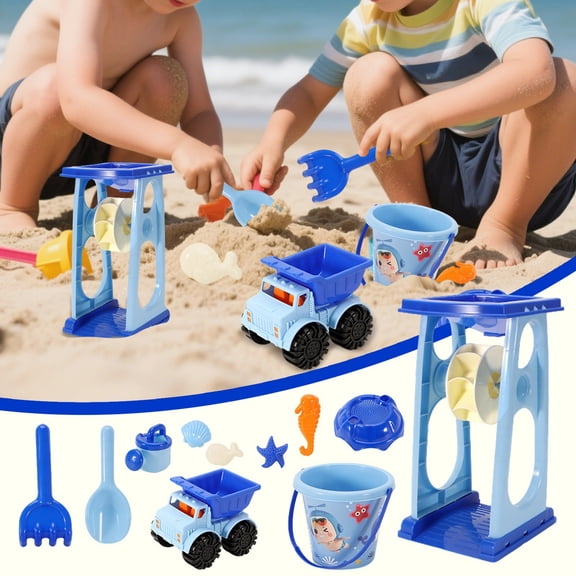 GeBuSn Beach Bucket Playing In The Water And Digging Sand Combination Marine Life Cartoon Shape (B 30X30X19cm)