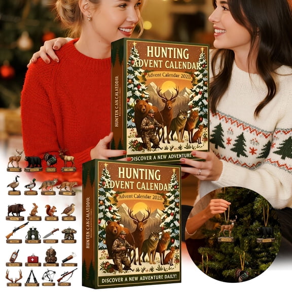 GeBuSn Countdown Calendar 24 Day Advent Surprise With 2D Acrylic Daily For Birthday Celebration All Ages (26X18CM)