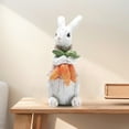 thumbnail image 1 of GeBuSn Easter Bunny Crafts Resin Rabbit Hug Carrot Figurine Easter Cute Rabbit Statue For Home Desktop Garden Decoration (C), 1 of 5