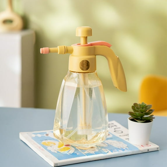 GeBuSn Heavy Duty Pressure Sprayer For Gardening Cleaning And Car Washing – High Capacity Hand Pressure Water Spray Bottle With Adjustable Nozzle 28x14cm (Yellow)