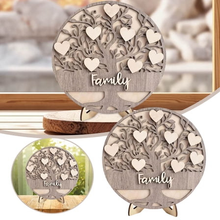 GeBuSn Home Ornaments Wooden Layered Trays Decorative Items Atmosphere Decoration Desktop Ornaments