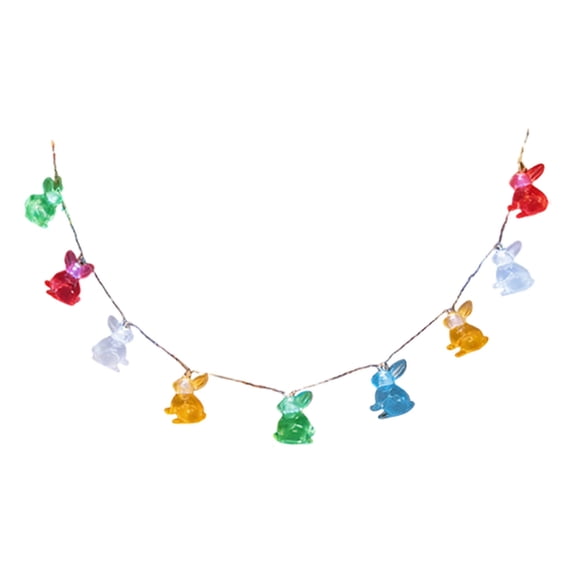 GeBuSn Multicolored Rabbit Egg String Light,4 Size LED Easter Fairy Light ,Rabbit EggLights Easter String Lights For Bedroom Garden Wall Home Easter (C 3m/9.84ft)