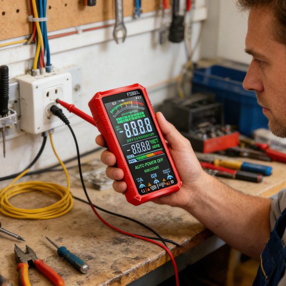 GeBuSn Smart Digital Multimeter USB Rechargeable True Auto Ranging Voltmeter Ammeter For Electrical【Color Screen Touchscreen Version】 (B)