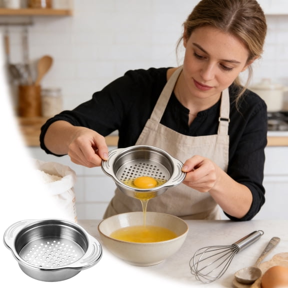 GeBuSn Stainless Steel Can Strainer Food Grade Canning Colander For Regular And Wide Neck Cans Drain For Vegetables (Silver)