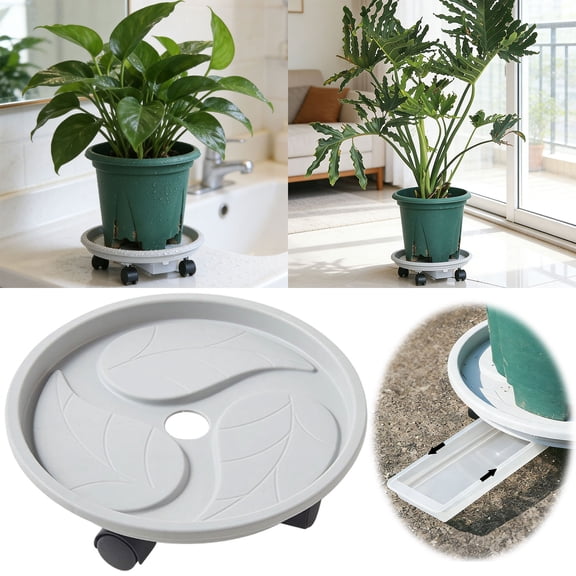 GeBuSn Stand With Wheels Swiveling Potted Stand Casters For Living Room Dining Room Library Household Appliance (A 20cm)