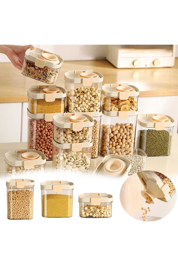 Stretchable Silicone Seal Jar Easy Grain Storage Kitchen Food Container For Cereals & Bulk Foods Food Grade Airtight (A)