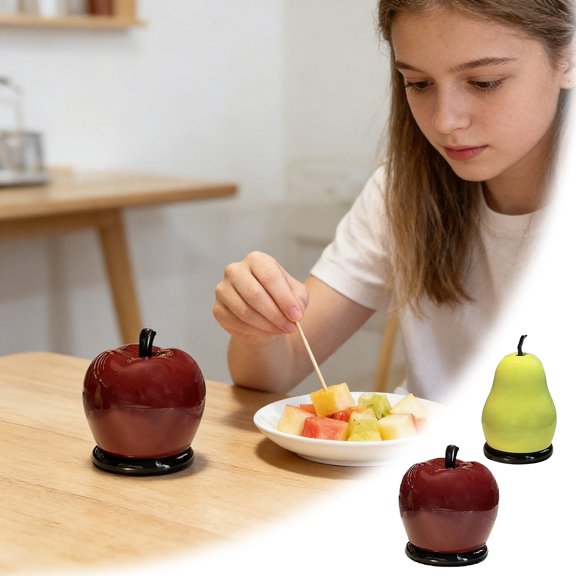 GeBuSn Toothbrush Holder Cute Fruit Design Dispenser For Home Décor Unique Kitchen Gadget Idea With Lid (Watermelon Red)