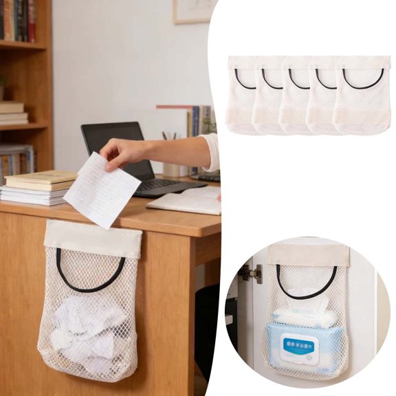 GeBuSn Wall Mounted Garbage Holder/Dispenser,Mesh Storage Net ,Home Wall Mounted,Suitable For Self Mesh Storage Of In Kitchens Households And Grocery Stores With A Reusable Design (36x25cm)