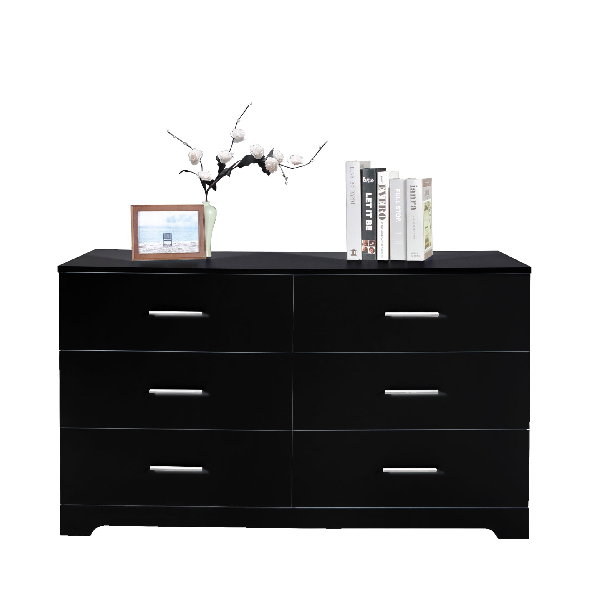 GeDecor 6Drawer Double Dresser, Wide & Deep Storage for Big