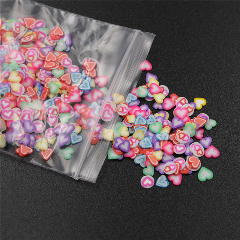 GeLan12 1000 Pcs/Bag 3D Polymer Clay Nail Art Decals Nail Art Stickers