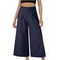 thumbnail image 1 of Zuesphe Casual Pants for Women Loose Fit Ladies Capri Pants Casual Womens Baggy Pants Trendy Cargo Pants Women Stretchy Waist, 1 of 6