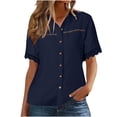 thumbnail image 1 of Zuesphe Fashion Tops for Women Dressy White Tshirts for Women Cropped Chiffon Blouses for Women Dressy Plus Size Tunic Tops for Women Dressy, 1 of 4