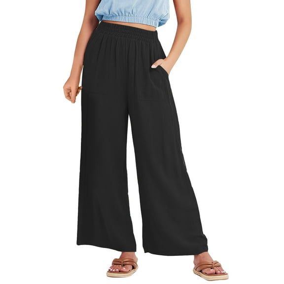 Zuesphe Pants for Women Casual Women Petite Plus Size Capris Short Length Womens Petite Cotton Lounge Pants Cargo Pants Women Plus Size Wide Leg