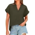 thumbnail image 1 of Zuesphe Short Sleeve Tops for Women Going Out T Shirts for Women Trendy Summer Lace Blouses for Women Elegant Basic Tees for Women Cropped, 1 of 5