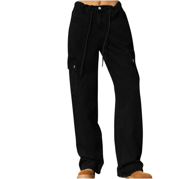 Zuesphe Summer Pants for Women Petite Short Capris for Women with Pockets Trendy Baggy Pants for Women 2025 Cargo Pants Women High Waisted Wide Leg