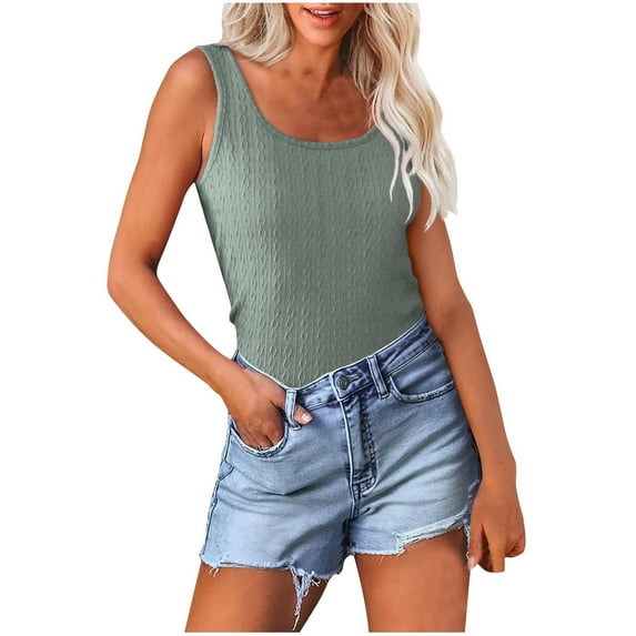 Zuesphe Summer Workout Tops for Women White Tshirts for Women Crew Neck Dressy Blouses for Women Plus Size Summer Tank Tops for Women 2025